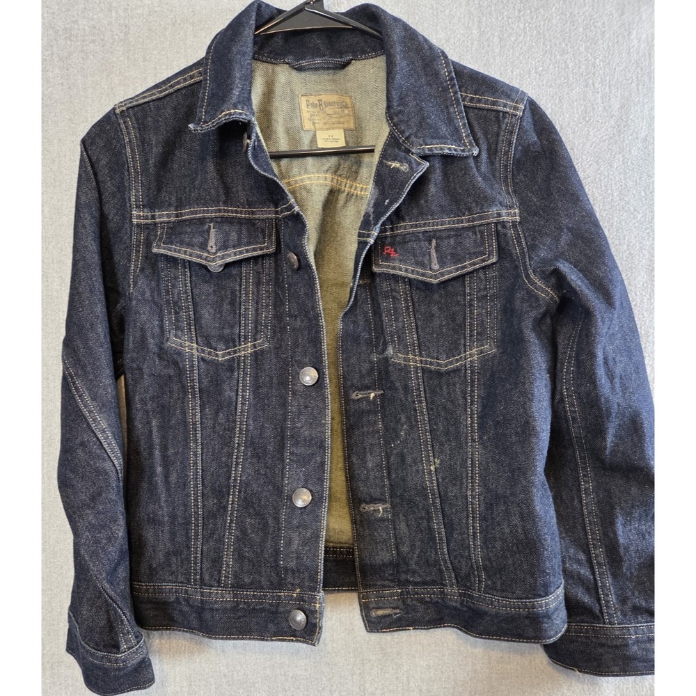 Polo Ralph Lauren Kids Boys 12 Classic Denim Trucker Jean Jacket Dark Wash
